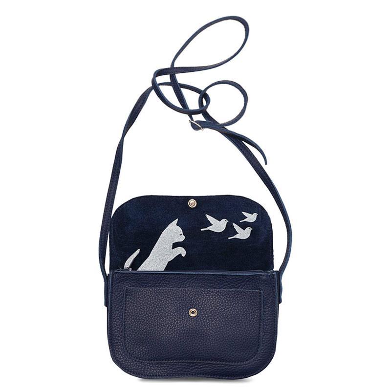 Leather bag, Cat Chase, available in several colors