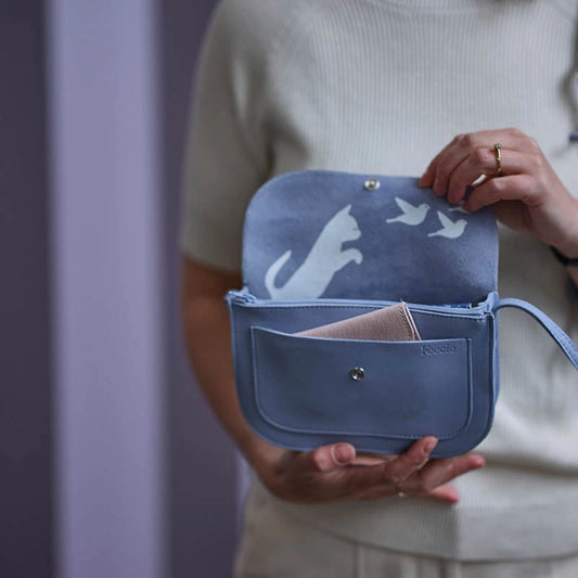 Leather bag, Cat Chase, available in several colors