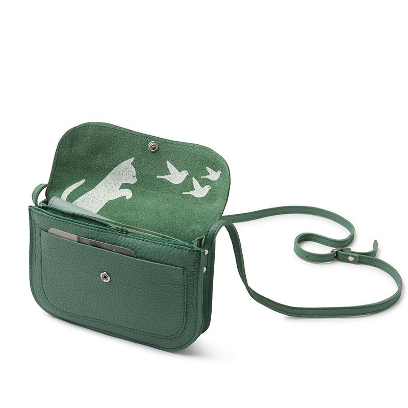 Leather bag, Cat Chase, available in several colors
