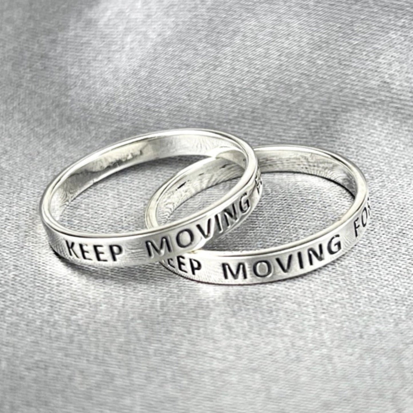 ”KEEP MOVING FORWARD” Ring - 925 Sterling Silver - More Malmo